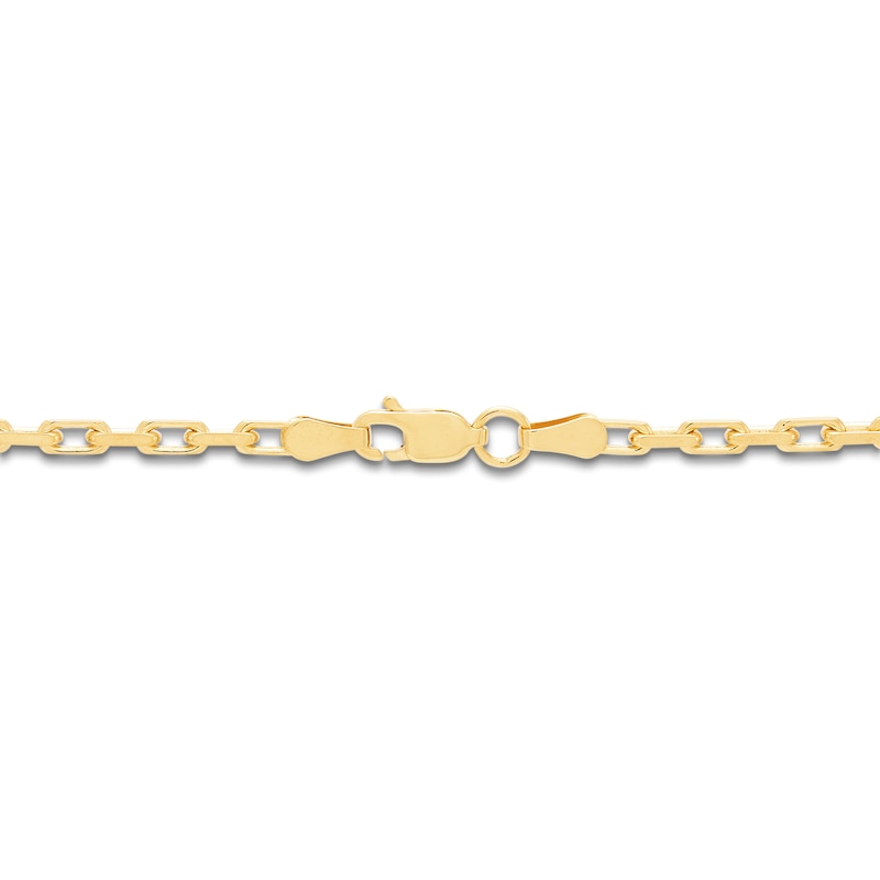 Main Image 3 of Oval Link Chain Necklace Solid 14K Yellow Gold 24"