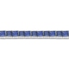 Thumbnail Image 3 of Square-Cut Blue Lab-Created Sapphire Tennis Bracelet Sterling Silver 7.25"