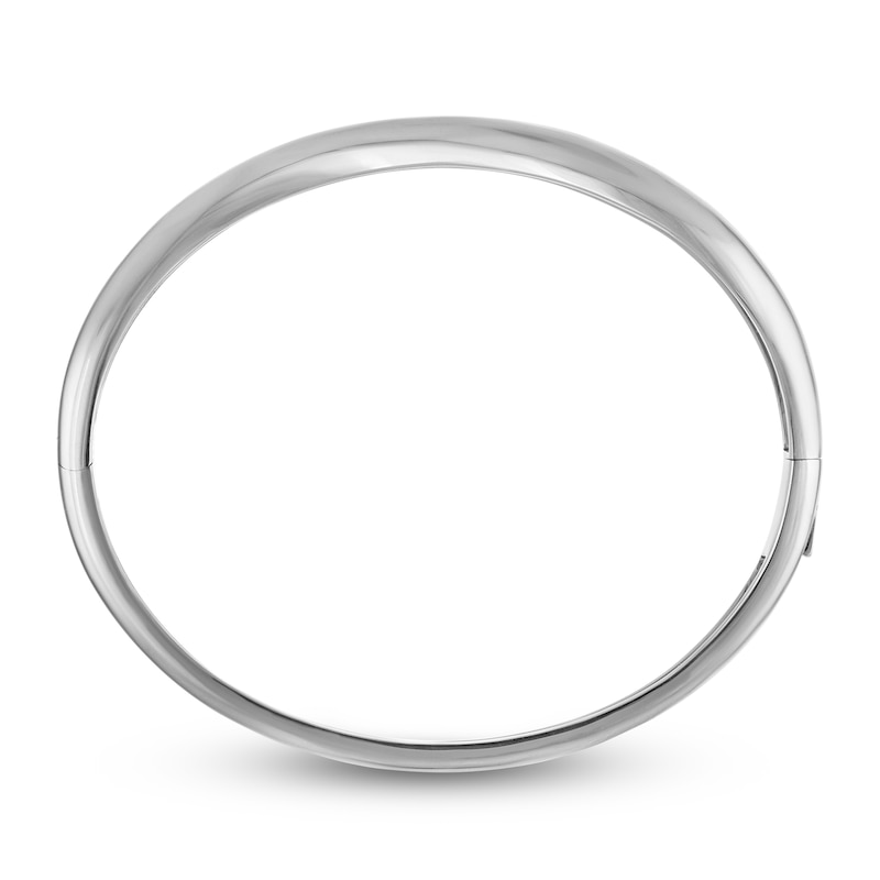Main Image 3 of Jared Signature Medium Organic Shape Bangle Bracelet Semi-Solid Sterling Silver