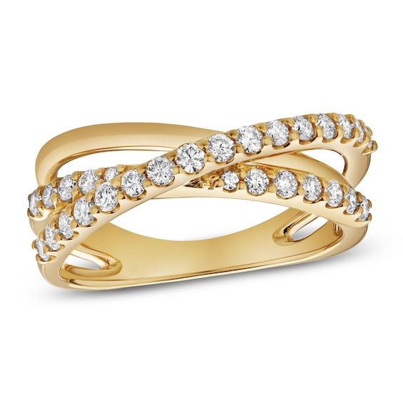 Jared Signature Crossover Ring 1/2 ct tw 14K Yellow Gold