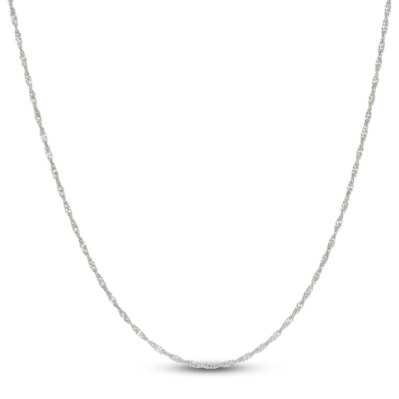 2mm Singapore Chain Necklace Solid Sterling Silver 16"