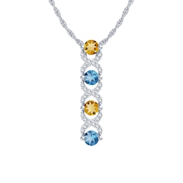 Birthstone Family & Mother's Necklace (2-4 Stones)