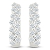 Thumbnail Image 1 of Diamond Two-Row Hoop Earrings 3/4 ct tw 10K White Gold