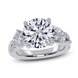 Round-Cut Lab-Grown Diamond Engagement Ring 3-1/2 ct tw 14K White Gold