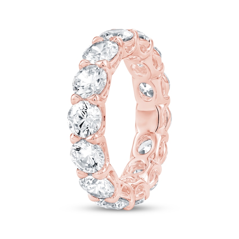 Main Image 2 of Lab-Grown Diamond Eternity Band 5-3/4 to 7-5/8 ct tw 14K Rose Gold