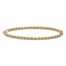 Italia D'Oro Diamond-Cut Bangle Bracelet 14K Yellow Gold