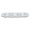 Thumbnail Image 3 of Certified Round & Emerald-Cut Diamond Wedding Band 3/4 ct tw 14K White Gold