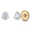 Thumbnail Image 2 of Round-Cut Lab-Grown Diamond Solitaire Stud Earrings 1/2 ct tw 18K Yellow Gold (VS2/F)