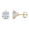 Thumbnail Image 1 of Round-Cut Lab-Grown Diamond Solitaire Stud Earrings 4 ct tw 18K Yellow Gold (VS2/F)