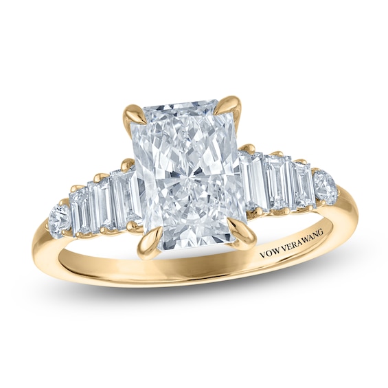 Vera Wang VOW Radiant-Cut Lab-Grown Diamond Engagement Ring 2-5/8 ct tw 14K Yellow Gold