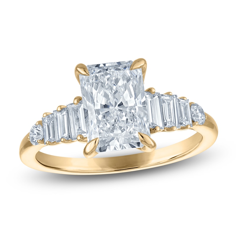 Main Image 1 of Vera Wang VOW Radiant-Cut Lab-Grown Diamond Engagement Ring 2-5/8 ct tw 14K Yellow Gold