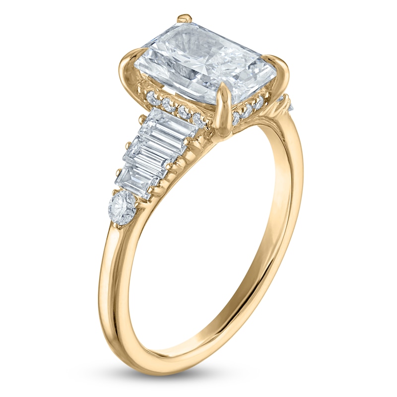 Main Image 2 of Vera Wang VOW Radiant-Cut Lab-Grown Diamond Engagement Ring 2-5/8 ct tw 14K Yellow Gold