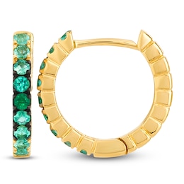 Le Vian Emerald Ombré Hoop Earrings 14K Honey Gold
