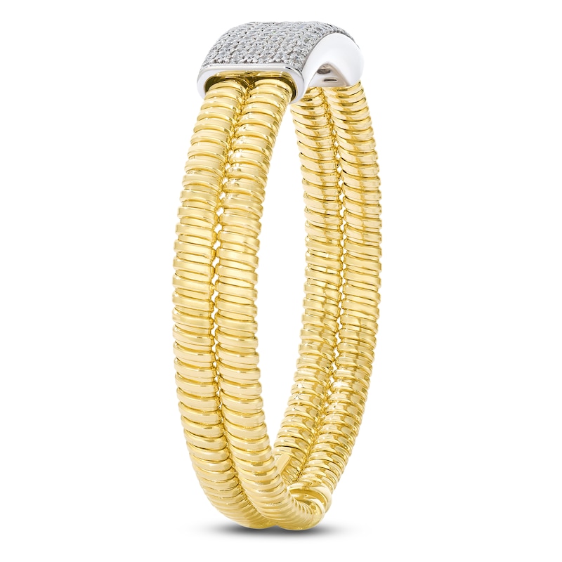 Main Image 3 of Le Vian Diamond Flex Bangle Bracelet 2-3/8 ct tw 14K Two-Tone Gold