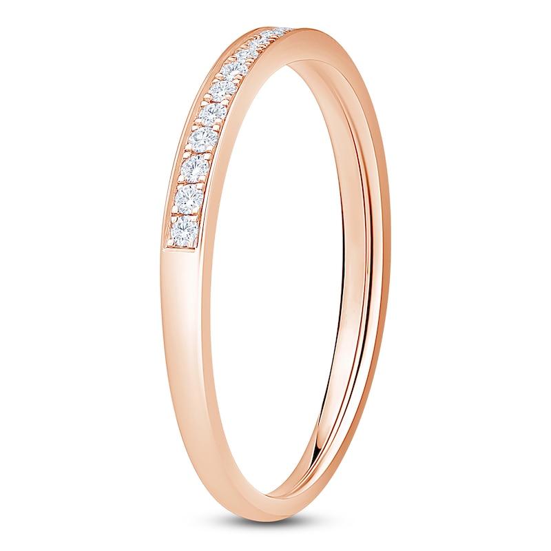 Main Image 2 of Certified Diamond Anniversary Ring 1/6 ct tw 14K Rose Gold