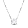 Thumbnail Image 1 of Storied Diamond Sands of Eternity Round-Cut Solitaire Hidden Halo Necklace 5/8 ct tw Platinum 18" (VS2/H)