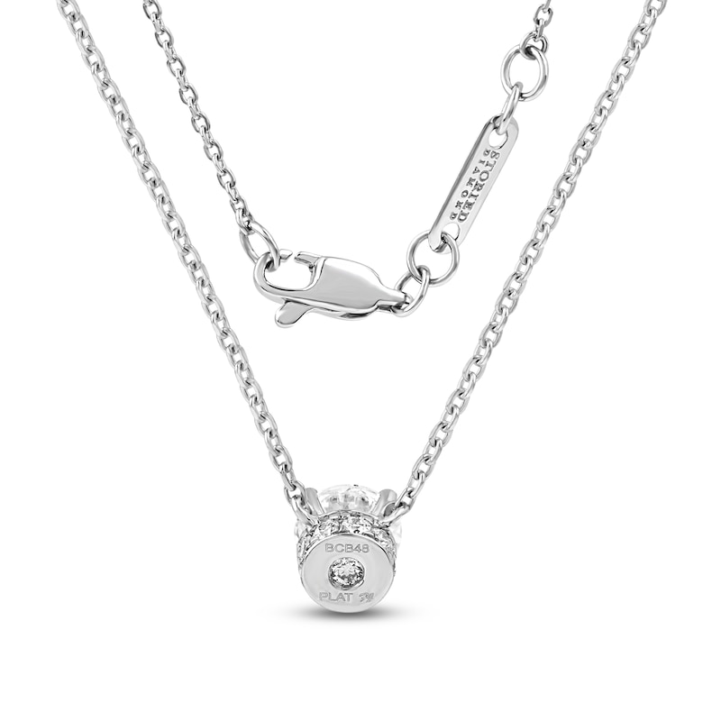 Main Image 3 of Storied Diamond Sands of Eternity Round-Cut Solitaire Hidden Halo Necklace 5/8 ct tw Platinum 18" (VS2/H)
