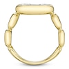 Thumbnail Image 2 of Shy ICON Lumeria Baguette & Round-Cut Multi-Diamond Pillow Ring 1/2 ct tw 14K Yellow Gold