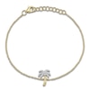 Thumbnail Image 1 of Shy Creation Diamond Palm Tree Bracelet 1/10 ct tw 14K Yellow Gold 7"