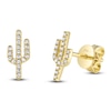 Thumbnail Image 2 of Shy Creation Diamond Cactus Stud Earrings 1/15 ct tw 14K Yellow Gold JR55001183