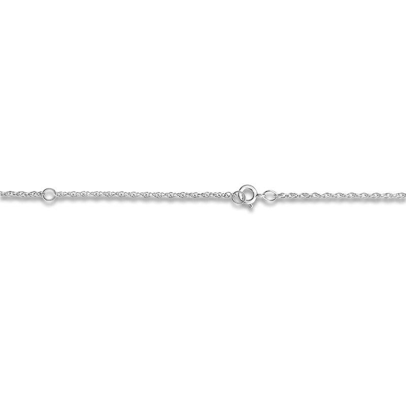 Main Image 3 of Diamond Accent Hearts Name Necklace 10K White Gold 18"
