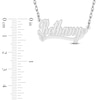 Thumbnail Image 4 of Diamond Accent Hearts Name Necklace 10K White Gold 18"