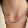 Thumbnail Image 3 of Le Vian Denim Ombré Sapphire Tennis Necklace 14K Vanilla Gold 17.5"
