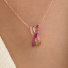 Thumbnail Image 3 of Le Vian Natural Ruby Necklace 1/10 ct tw Diamonds 14K Strawberry Gold 19"