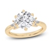 Thumbnail Image 1 of Lab-Grown Round-Cut Diamond Floral Engagement Ring 3-1/5 ct tw 14K Yellow Gold