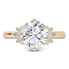 Thumbnail Image 3 of Lab-Grown Round-Cut Diamond Floral Engagement Ring 3-1/5 ct tw 14K Yellow Gold