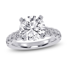Round-Cut Lab-Grown Diamond Engagement Ring 3-1/4 ct tw 14K White Gold