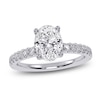 Thumbnail Image 1 of Oval-Cut Lab-Grown Diamond Engagement Ring 1-1/4 ct tw 14K White Gold