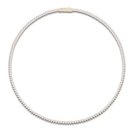Jared Signature Lab-Grown Diamond Tennis Necklace 10 ct tw 14K Yellow Gold 17"