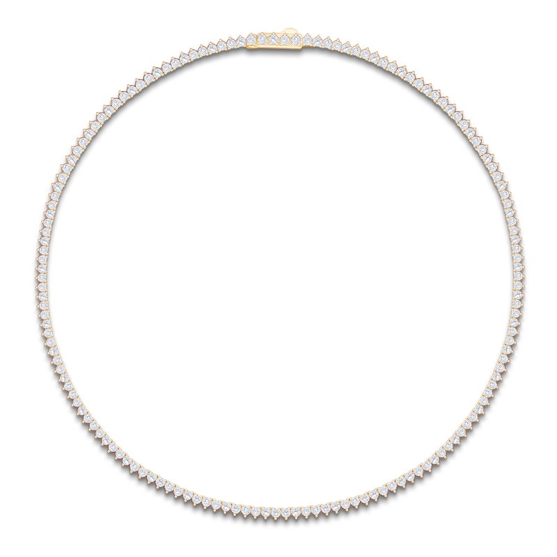 Main Image 1 of Jared Signature Lab-Grown Diamond Tennis Necklace 10 ct tw 14K Yellow Gold 17"