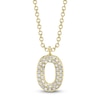 Thumbnail Image 1 of Shy Creation Bubble "O" Diamond Initial Necklace 1/15 ct tw 14K Yellow Gold 18" SC55028332-O