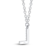 Thumbnail Image 3 of Shy Creation Diamond Accent Initial "L" Necklace 14K White Gold 18" SC55007903-L