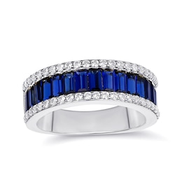 Birthstone and Sparkling Accent Stones Band (1 Stone)