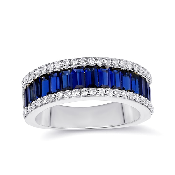 Birthstone and Sparkling Accent Stones Band (1 Stone)