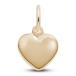 Polished Heart Charm 14K Yellow Gold