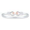 Thumbnail Image 1 of Wrapped Loop Bangle 14K Rose Gold Accents Sterling Silver