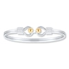 Thumbnail Image 1 of Wrapped Loop Bangle 14K Gold Accents Sterling Silver