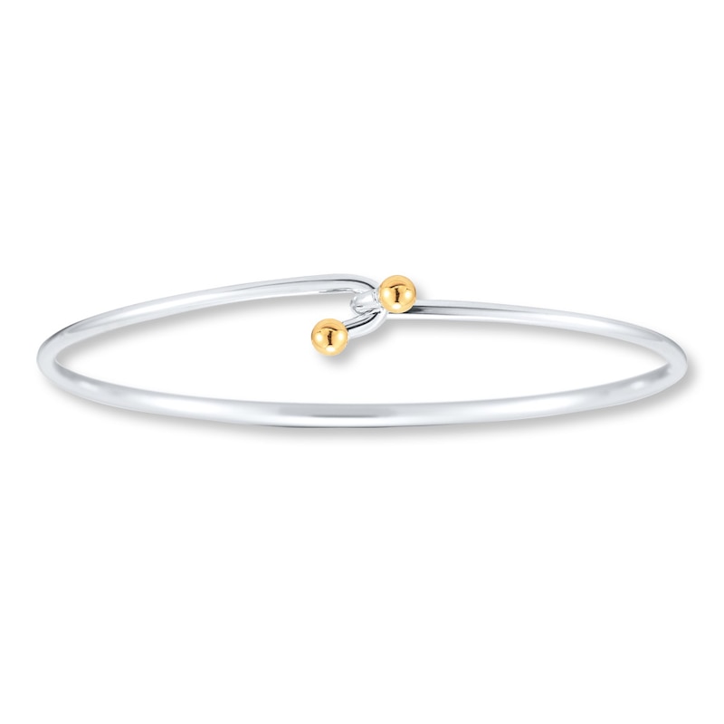 Main Image 1 of Bangle Bracelet Sterling Silver/14K Gold