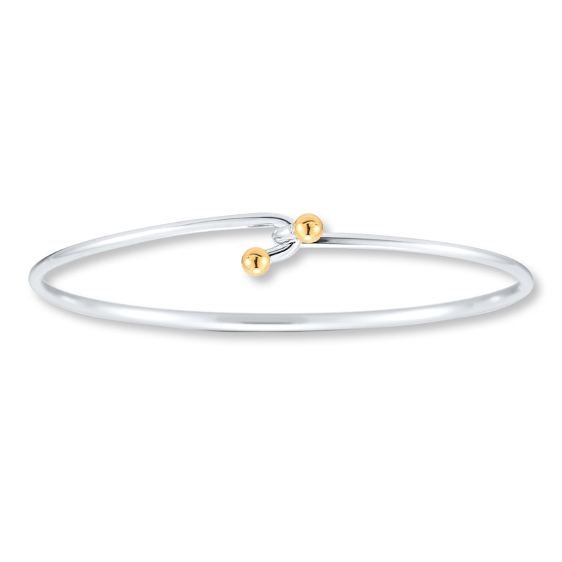 Bangle Bracelet Sterling Silver/14K Gold