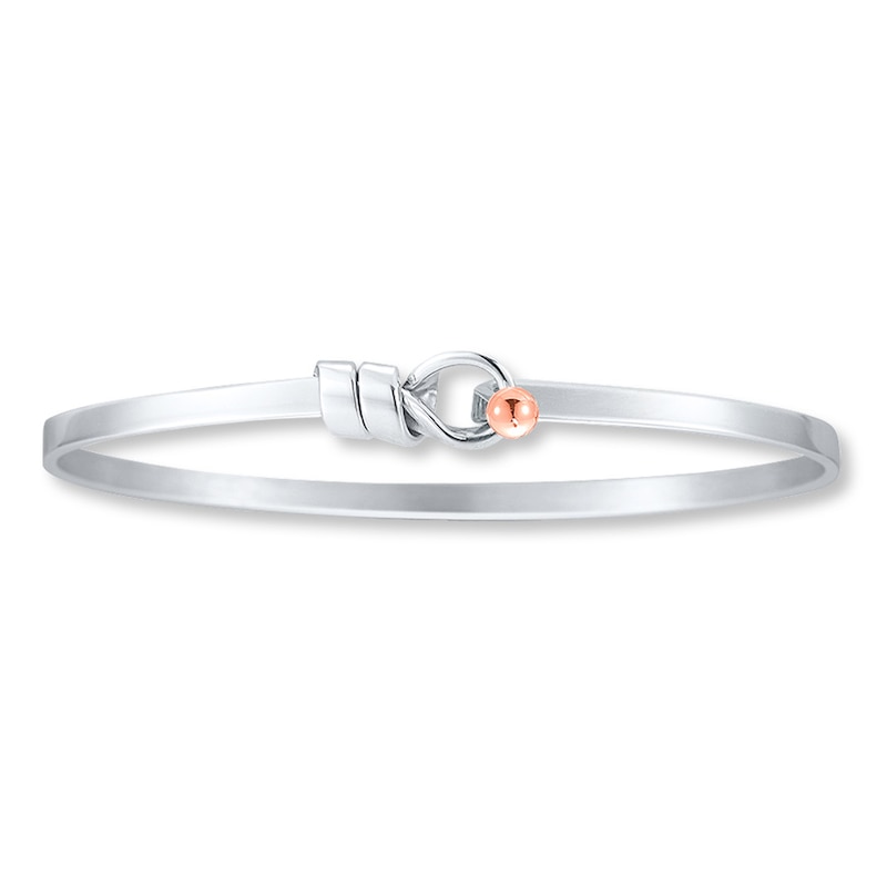 Main Image 1 of Bangle Bracelet Sterling Silver/14K Gold