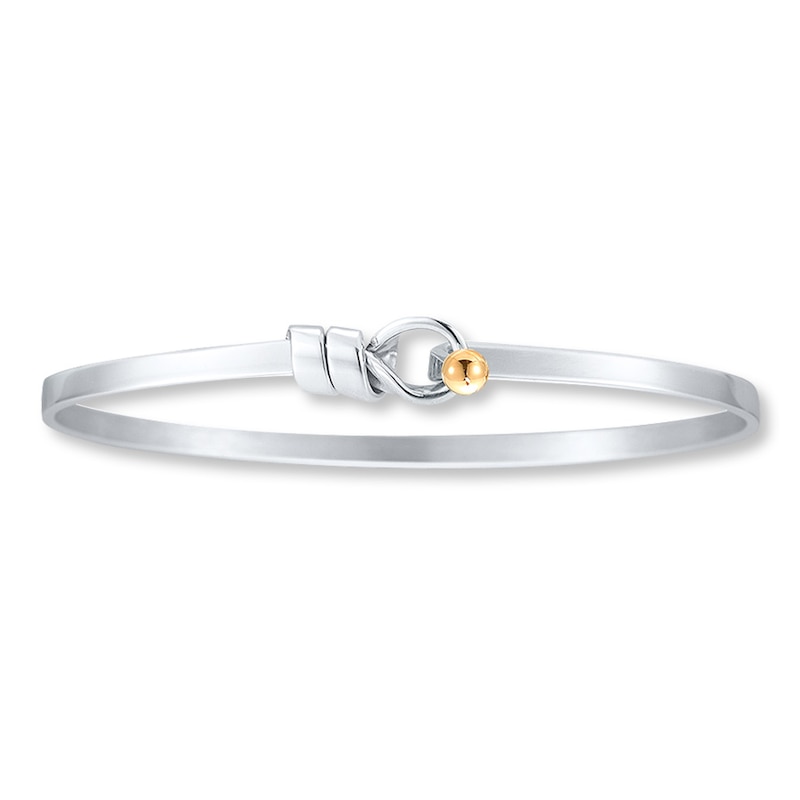 Main Image 1 of Bangle Bracelet Sterling Silver/14K Gold