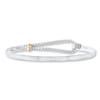 Thumbnail Image 1 of Bangle Bracelet 1/20 ct tw Diamonds Sterling Silver/18K Gold