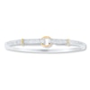 Thumbnail Image 0 of Circle Bangle Sterling Silver 14K Yellow Gold Accents