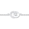 Thumbnail Image 0 of Circles Anklet 1/20 ct tw Diamonds= Sterling Silver