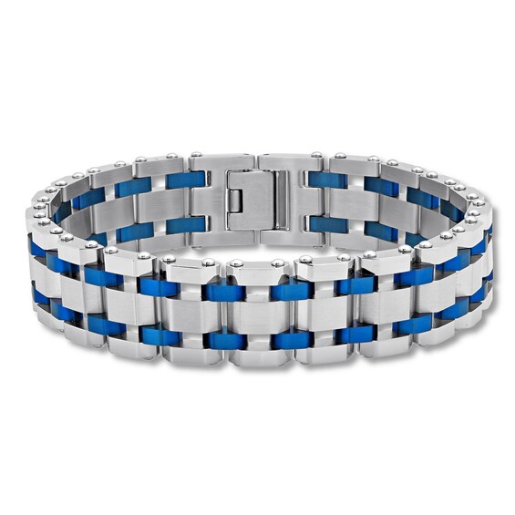 Men's Link Bracelet Stainless Steel 9" Jared