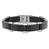 Men's Link Bracelet Black Ion-plated Stainless Steel 8.5"